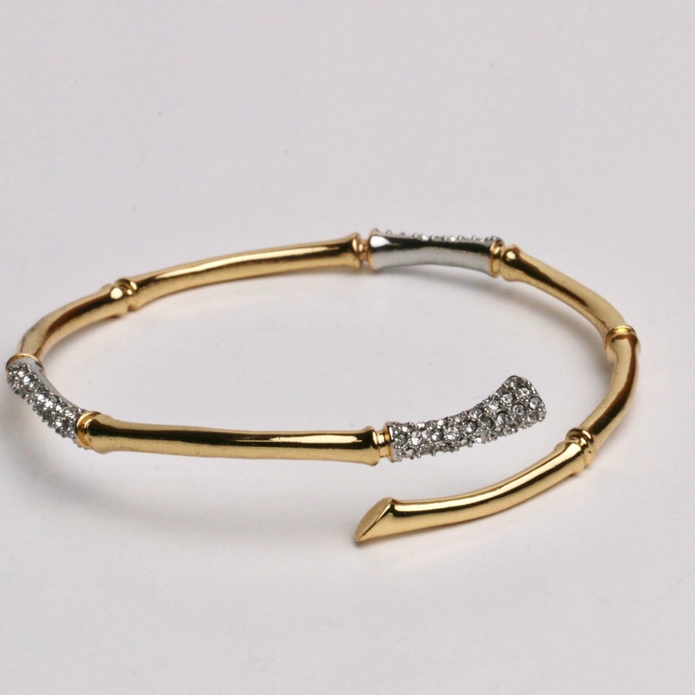Alexis Bittar Bamboo Crystal Encrusted Bracelet